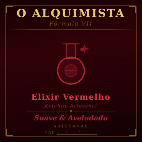 Rótulo Elixir Vermelho — Ketchup Artesanal