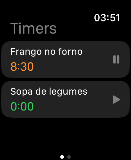Cook Mode no Apple Watch